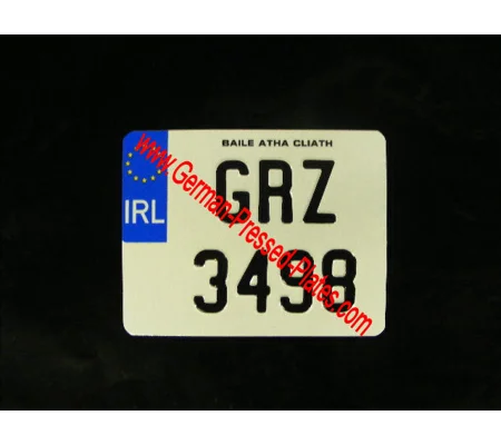 IRL Euro Motorcycle Pressed Plate with Choices