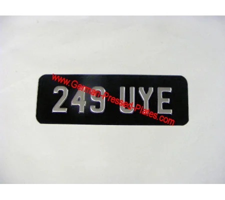 Small Front Number Plate with Choices