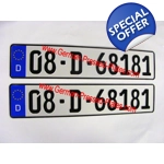 D Flag German Pressed Plates White x2