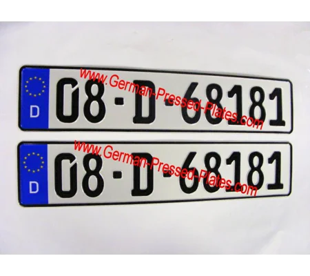 D Flag German Pressed Plates White x2