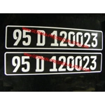 German Black and Silver Pressed Plates Oblong