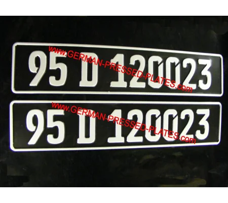 German Black and Silver Pressed Plates Oblong
