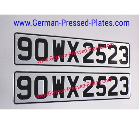 Retro Pressed Number Plate with Large Font