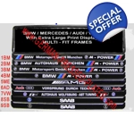 IRL German Number Plates + Frames Black X 2 + Fixing Kit if required