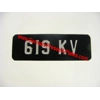 Small Front Number Plate with Choices
