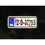 Euro Small Front Number Plates with Choices