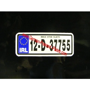 Euro Small Front Number Plates with Choices