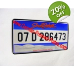 South Dacota USA Pressed Number Plate With Small Size Digit