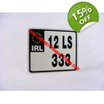 Square Number Plate Flat Metal 190mm X 150mm