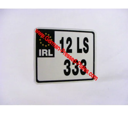 Square Number Plate Flat Metal 190mm X 150mm