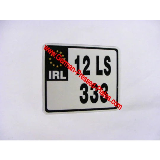 Square Number Plate Flat Metal 190mm X 150mm