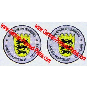 Stuttgart Stadt Seals / Berlin Stadt Seals  x 2 Stickers for plates