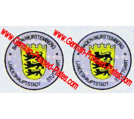 Stuttgart Stadt Seals / Berlin Stadt Seals x 2 Stickers for plates