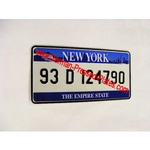 New York USA Pressed Number Plate With Small Size Digit