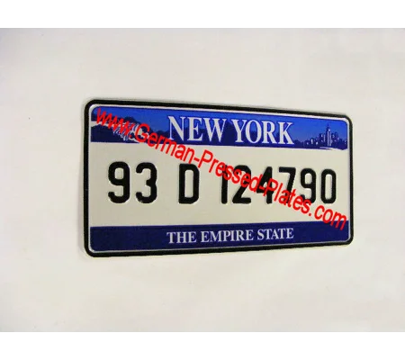 New York USA Pressed Number Plate With Small Size Digit