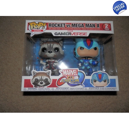 Funko Pop Games Marvel vs Capcom Gamerverse Rocket vs Mega Man X