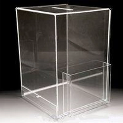 1207 Clear Acrylic Suggestion Box + A5 Pocket + Message Holder
