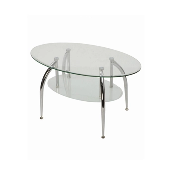 Oval Glass Coffee Table
