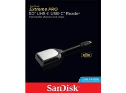 Sandisk Extreme Pro SD UHS-II card reader with USB-C connector