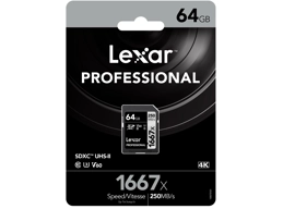 Lexar 64GB SDXC Professional 1667x 250MB/s