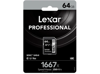 Lexar 64GB SDXC Professional 1667x 250MB/s Lexar 64GB SDXC Professional 1667x 250MB/s