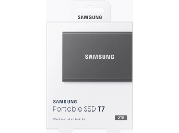 Samsung 2TB T7 USB3.2 Portable SSD (Gray)
