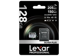Lexar 128GB Micro SDXC Professional Silver Plus