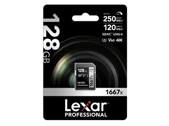 Lexar 128GB SDXC Professional 1667x (250MB/s) Lexar 128GB SDXC Professional 1667x (250MB/s)
