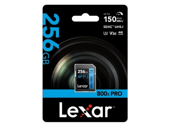 Lexar 256GB SDXC Pro 800x (150MB/s)