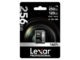 Lexar 256GB SDXC Professional 1667x (250MB/s)