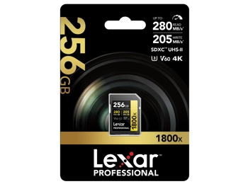 Lexar 256GB SDXC Professional 1800x (270MB/s)