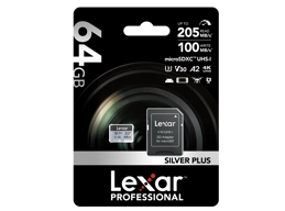 Lexar 64GB Silver Plus Micro SDXC Professional