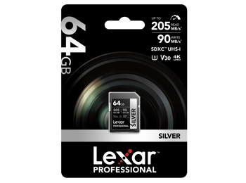 Lexar 64GB SDXC Professional Silver (205MB/s)