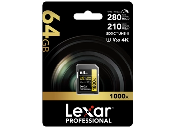 Lexar 64GB SDXC Professional 1800x (280MB/s)