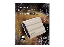 Samsung 1TB T7 Shield Portable SSD USB3.2 (Beige)