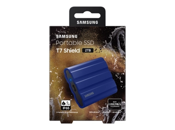 Samsung 2TB T7 Shield Portable SSD USB3.2 (Blue)