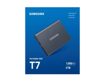 Samsung 2TB T7 USB3.2 Portable SSD (Gray)