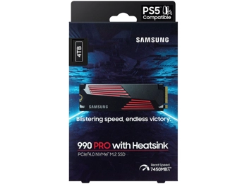 Samsung 4TB 990 PRO M.2 NVMe SSD with Heatsink