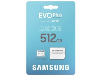 Samsung 512GB EVO Plus Micro SDXC with SD Adapter