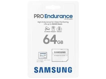 Samsung 64GB PRO Endurance Micro SDXC With SD Adapter
