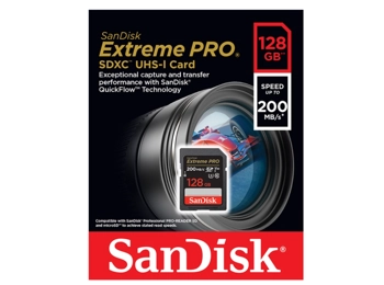 SanDisk 128GB Extreme PRO SDXC R200/W140