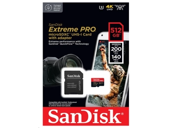 SanDisk 512GB Extreme PRO Micro SD A2 R200/W140