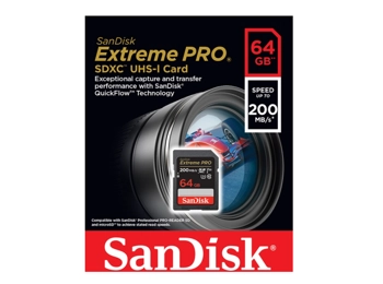 SanDisk 64GB Extreme PRO SDXC R200/W140