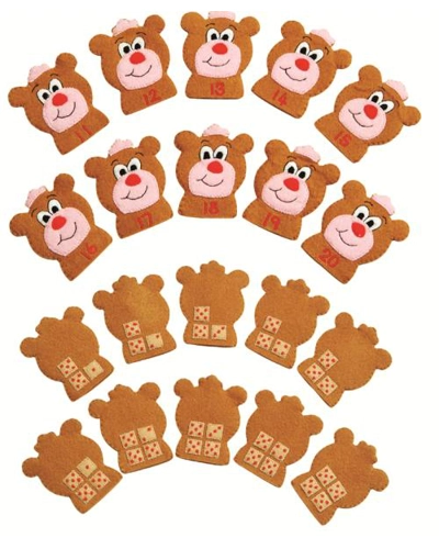 Bear Number finger puppets