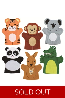Wild animals hand puppets - ..