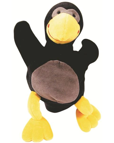 Raven hand puppets