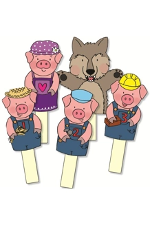 Three Pigs Story Sticks