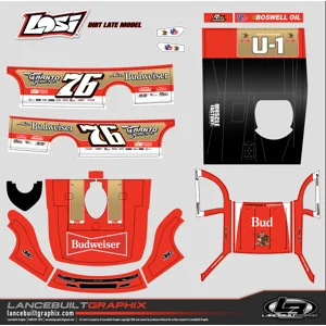 Losi 22 Replica Dirt Latemodel Wraps