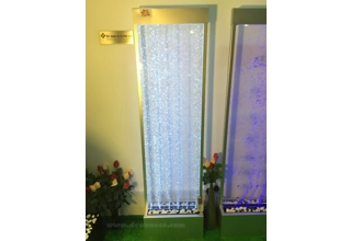 180cm Freestanding Bubble Wall - Silver Metal Frame with Acrylic Panel