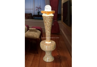 Sunrise Springs Faux Marble Crystal Sphere Freestanding Water Fountain